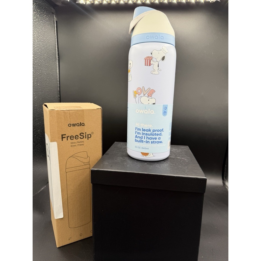 Owala FreeSip Blue Snoopy 32 oz Water Bottle – NIB 💙🐾 Limited Edition Peanuts